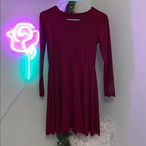 Burgundy dress